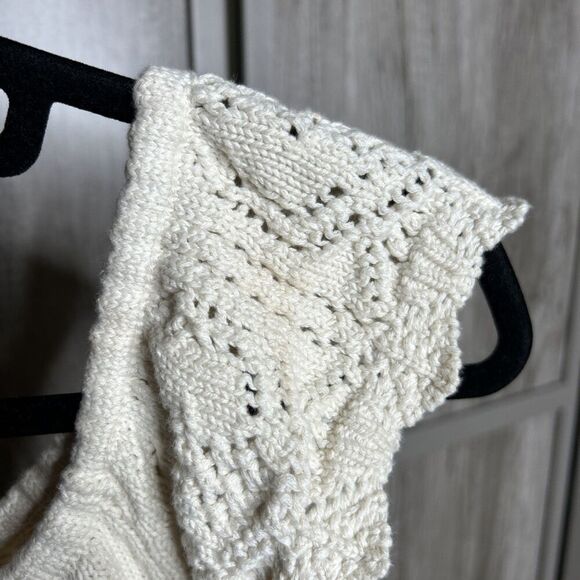 Lucky Brand Crochet Top Ivory Off The Shoulders Hippie Festival Size S - Picture 8 of 8